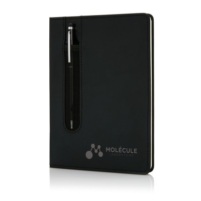 Libreta A5 PU básica con bolígrafo táctil personalizada